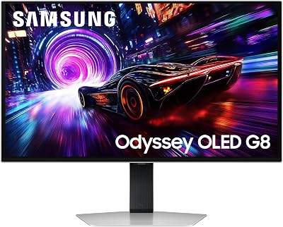 Écran PC Gaming Odyssey OLED G8-G81SF, Taille 27'', Résolution 4K (3840x2160), 240Hz, 0,03ms, 2xHDMI, DP, Ajustable en Hauteur, Orientable, Pivotable, Inclinable, LS27FG816SUXEN