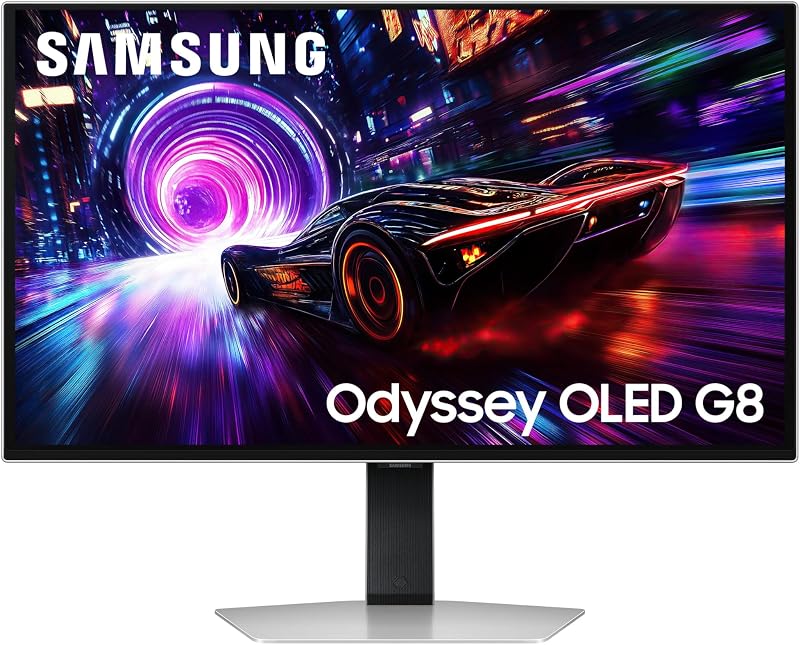 Écran PC Gaming Odyssey OLED G8-G81SF, Taille 27'', Résolution 4K (3840x2160), 240Hz, 0,03ms, 2xHDMI, DP, Ajustable en Hauteur, Orientable, Pivotable, Inclinable, LS27FG816SUXEN
