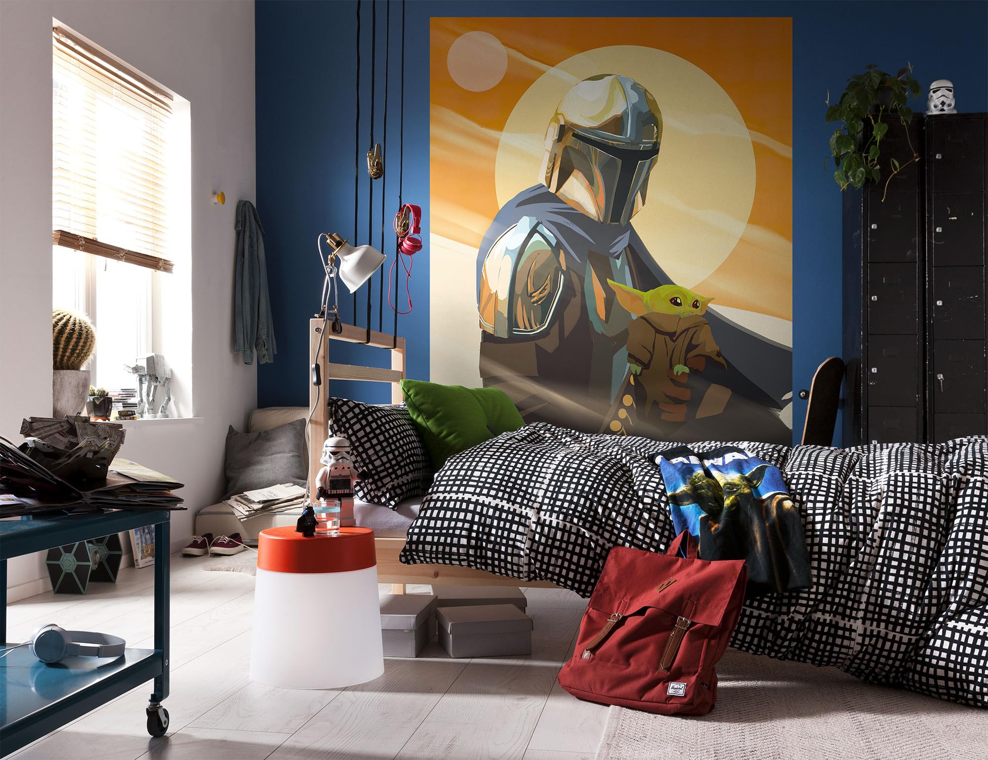 Komar Star Wars Non-Woven Photo Wallpaper - The Mandalorian Hunt for Grogu - Size 200 x 250 cm - Children's Wallpaper