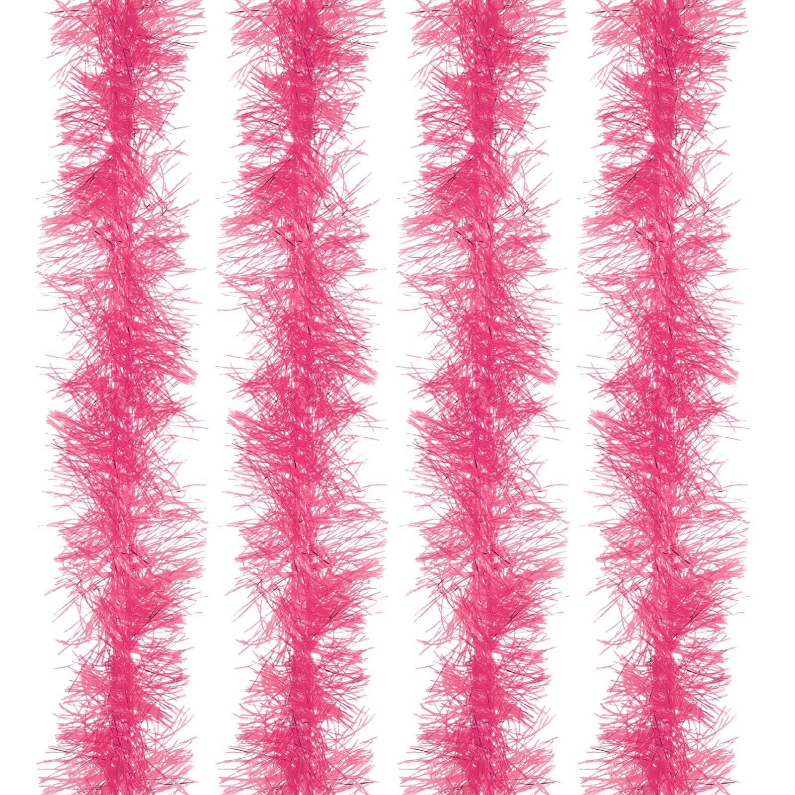 PATIKIL 5Ft Feather Boa, 4 Pcs Artificial Fluffy Feather Boas Party Decorations for DIY Crafts, Wedding Costume, Christmas, Concert, Halloween, Home Decor, Pink