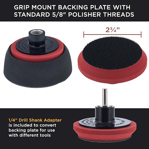 4-Pack 3-Inch Wool Buffing Pads – Hook & Loop For Cutting & Polishing