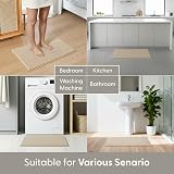 KEPLIN Non-Slip Microfibre Bath Mat 40x60cm Beige Soft Plush view 7