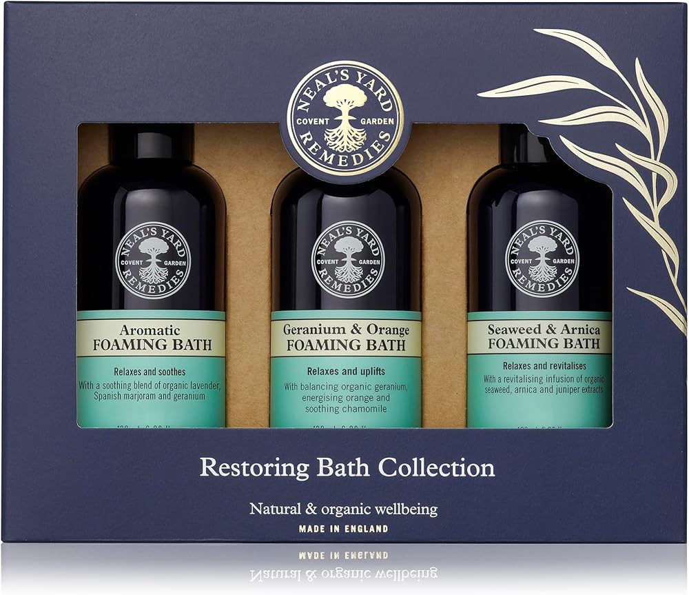 Neal's Yard Remedies Restoring Bath Scents Gift Set 3x100ml Vegan Cruelty-Free