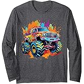 Monster Truck for Toddlers Youth & Adults Long Sleeve T-Shirt