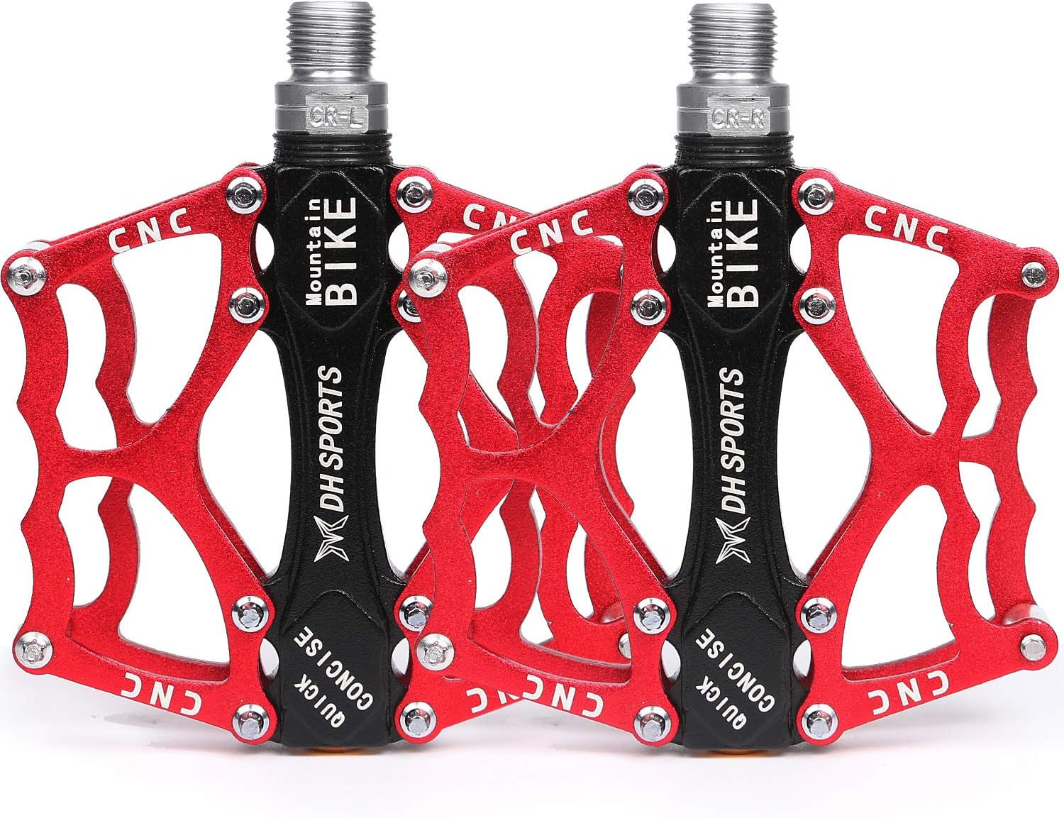 Shiney Bicycle Bike Pedal,CNC Aluminum Alloy Road Mountain Bike Bearing Pedals with Super Light Stable Plat