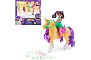 Unicorn Academy, Ava & Plant Magic Leaf with Light-up Effect, 2 Riding Accessories, Dolls & Unicorn Toys, Gifts & Stocking Stuffers for Girls Ages 4 and up