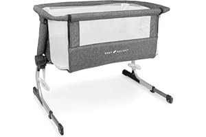 Baby Delight Beside Me Dreamer Bassinet | Bedside Sleeper & Baby Bassinet | 6-Position Height Adjustment | Charcoal Tweed