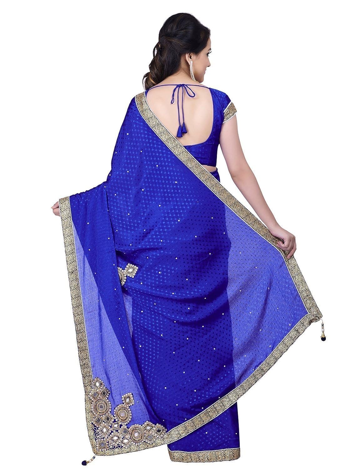 sareeshop satin saree with blouse piece
