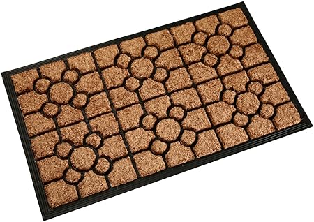 Versa 16980065 Felpudo Baldosa Bilbao 45x75cm Fibra De Coco Alfombra Entrada Amazon Es Hogar