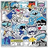 50Pcs Skiing Stickers, Snowboard Decals, Winter Ski Sports Stickers, Adventure Nature Outdoors Waterproof Vinyl Decals for Teens Adults Laptop Water Bottles Skateboard Bike Car Luggage