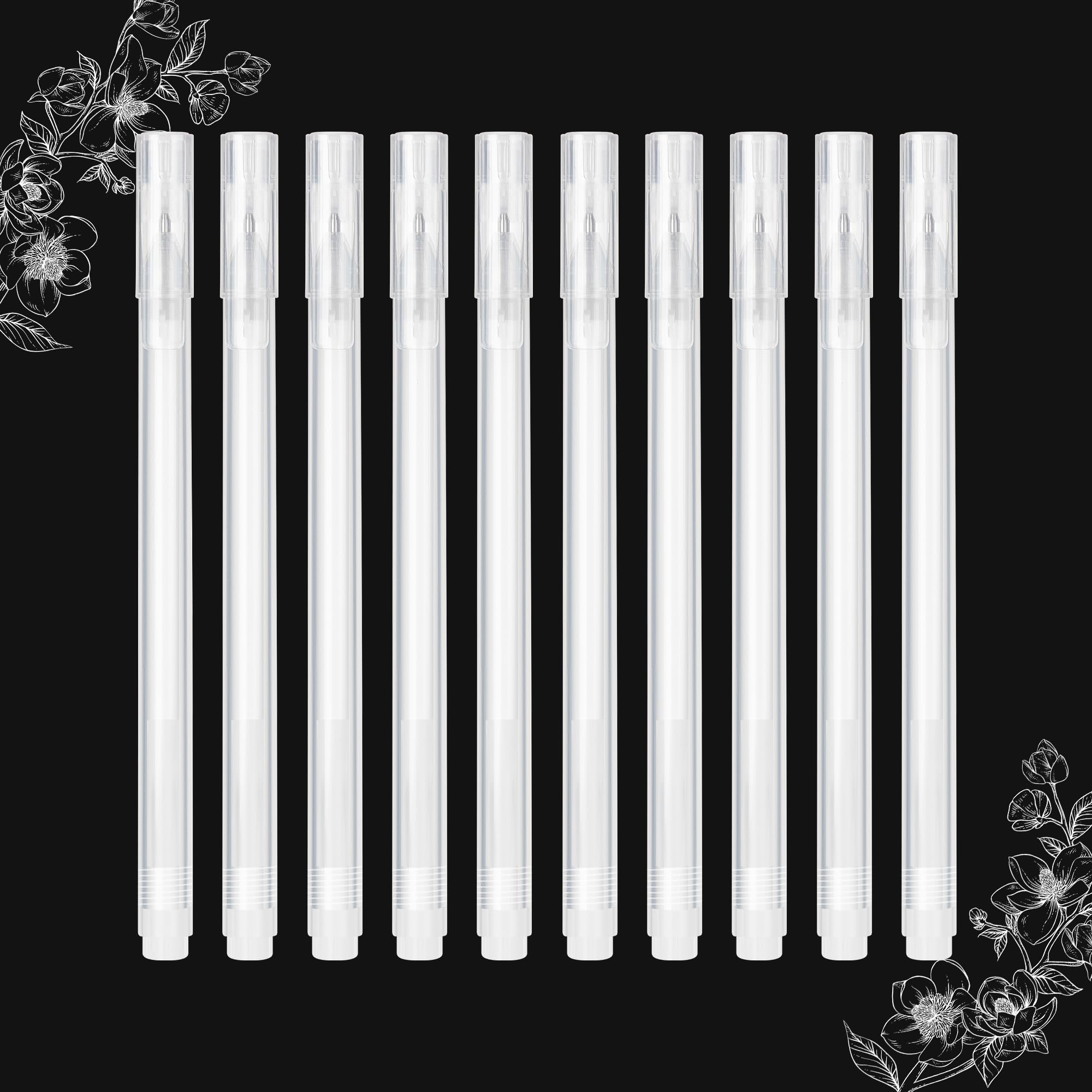 SMOOTHERPRO White Gel Pen | 10 Pcs White Ink Pen Set | 0.8mm Point Gel Pen | for Black Dark Paper Highlight Drawing Sketching Design (S659-10)