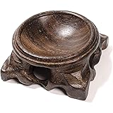 Wooden Stand for Crystal Sphere Quartz Ball Holder Orb Egg Base Hollow Wood Stand Globe Stone Decor Display (E-5cm-1PC)