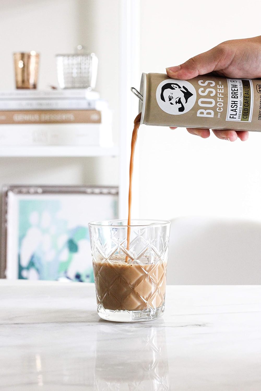 BOSS Coffee by Suntory - Japanese Flash Brew Coffee with Milk, 8oz 12 Pack, Imported from Japan, Au Lait, Espresso Doubleshot, Ready to Drink, Contains Milk, No Gluten: Grocery & Gourmet Food