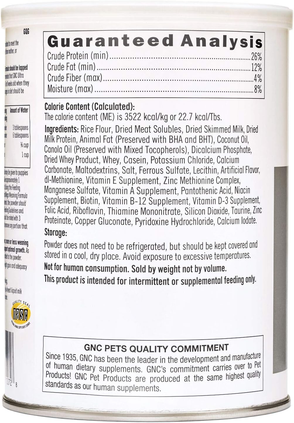 gnc kitten weaning formula