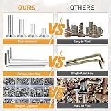 JinZeYou Stainless Steel Hex Socket Countersunk Bolts Nuts Washers Set 600 Pcs view 5