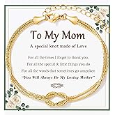 Tarsus Love Knot Mom Bracelet, Mom Birthday Valentines Mothers Day Christmas Jewelry Gifts for Mother Women