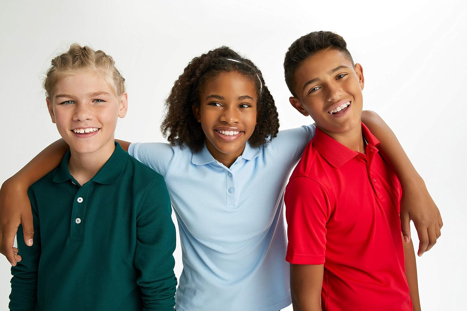 French Toast Boys' Short Sleeve Moisture Wicking Stretch Sport Polo Shirt: Clothing