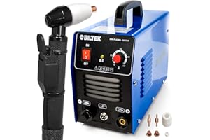 Biltek 50 Amp Non-Pilot Arc Plasma Cutter, Dual Voltage 110V/220V Metal Cutter with Pre-Attached 110V US Plug, 1/2 Inch Cut P