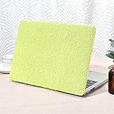 Seorsok Compatible with New MacBook Air 13.6 inch Case M4 M3 M2 2025 2024-2022 Release A3240 A2681 A3113 Touch ID,Fluffy Soft Plush Faux Skin Leather Plastic Hard Shell Case with Keyboard Cover,Green