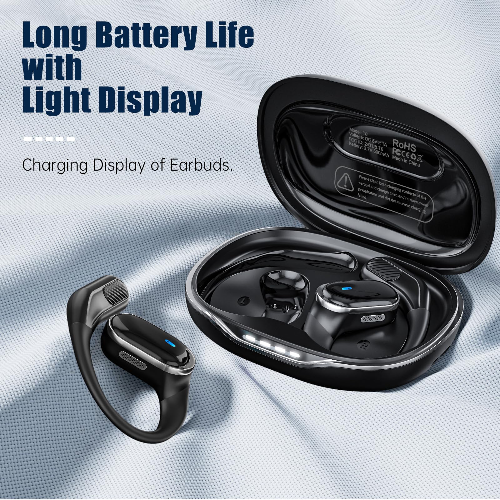 TRAUSI Open Ear Wireless Earbuds Bluetooth Headphones