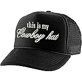 ALLNTRENDS This is My Cowboy Hat Embroidered Trucker Hat Funny Western Snapback Cap