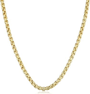 Kooljewelry 14k Yellow Gold Round Box 