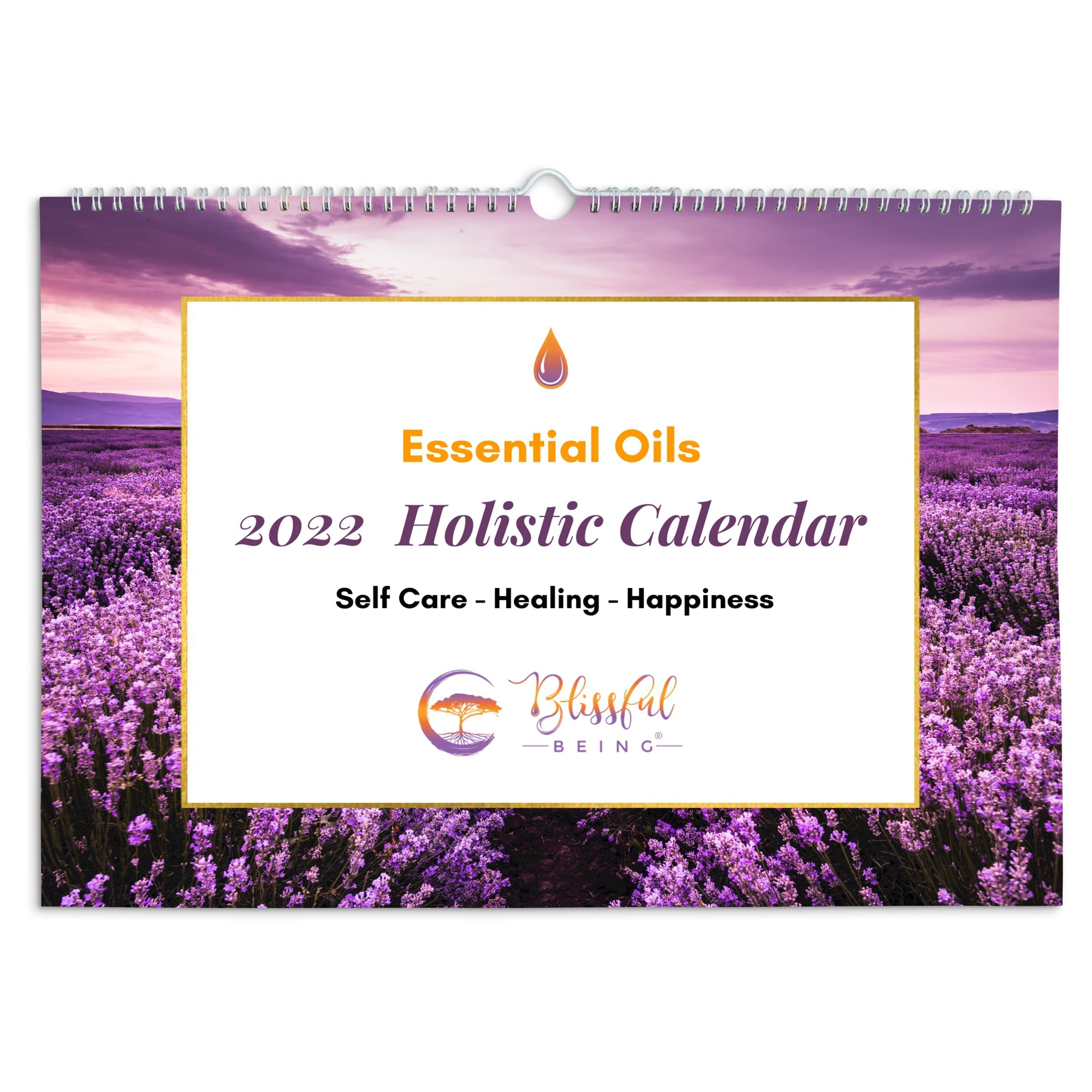 2022 Essential Oils Calendar |A4 Wall Calendar| Essential Oils Benefits | Moon Phases|Positive Affirmations & Self-Care Tips | Positive Dates to Celebrate | Monthly View | Mini Planner