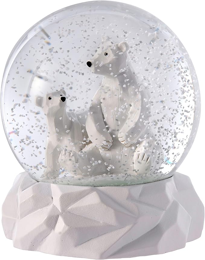 WeRChristmas Polar Bear Snow Globe with Iceberg Base Christmas