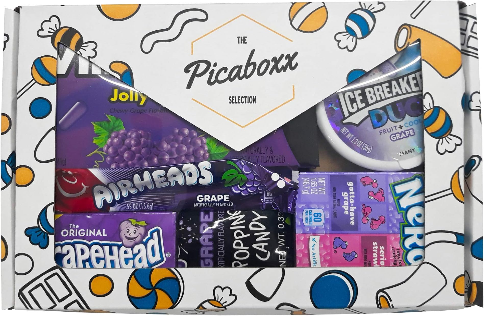 Picaboxx Grape Selection American Candy Selection Gift Box – 6 Products Selection