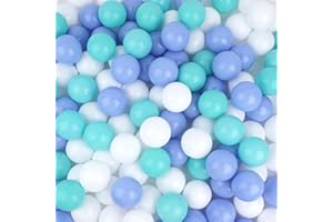 IAGBIBUI Ball Pit Balls for Toddlers 100pcs, BPA Free Plastic Pool Ball for Kids Children, 2.16“ Crush Proof Balls Fun Toys Gift for Ball Pit, Kids Play Tent, Bounce House, Blue, Green, White