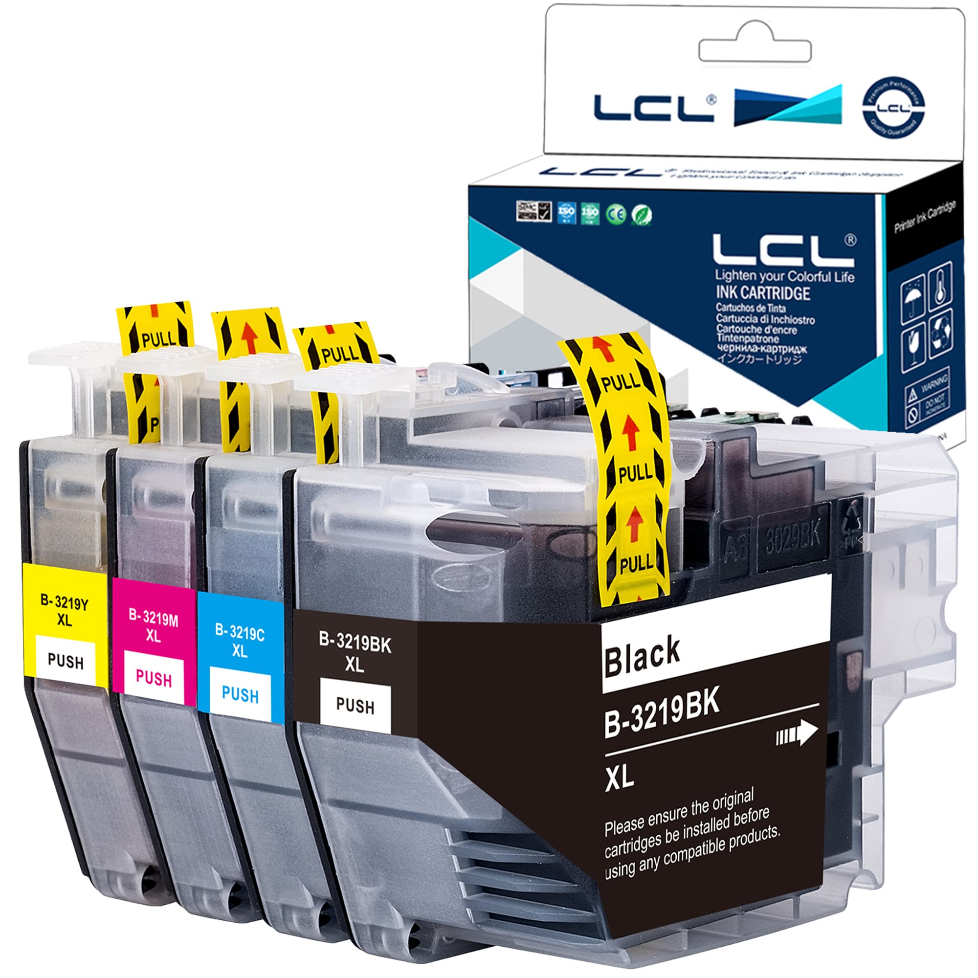 LCL LC3219XL Ink Cartridge Replacement for Brother LC3217 LC3219XLBK LC3219XLC LC3219XLM LC3219XLY for Brother MFC-J5330DW MFC-J5335DW MFC-J5730DW MFC-J5930DW MFC-J6530DW MFC-J6930DW MFC-J6935DW (4PK)