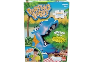 Burping Bobby - The Feed The Hippo But Watch Out for His Burp! Game - Includes A Fun Colorful 24pc Puzzle by Goliath