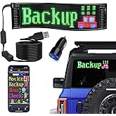 KJOY USB 5V LED Sign, Bluetooth, App Control, Flexible, Programmable Custom Text Pattern Animation Scrolling Display for Car, Store, Party, Bar, Hotel, Concert, 14.6''x3.6''