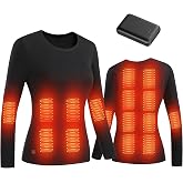 Women's Heated Shirts Elecreic Thermal Baselayer Top Long Sleeve Undershirt