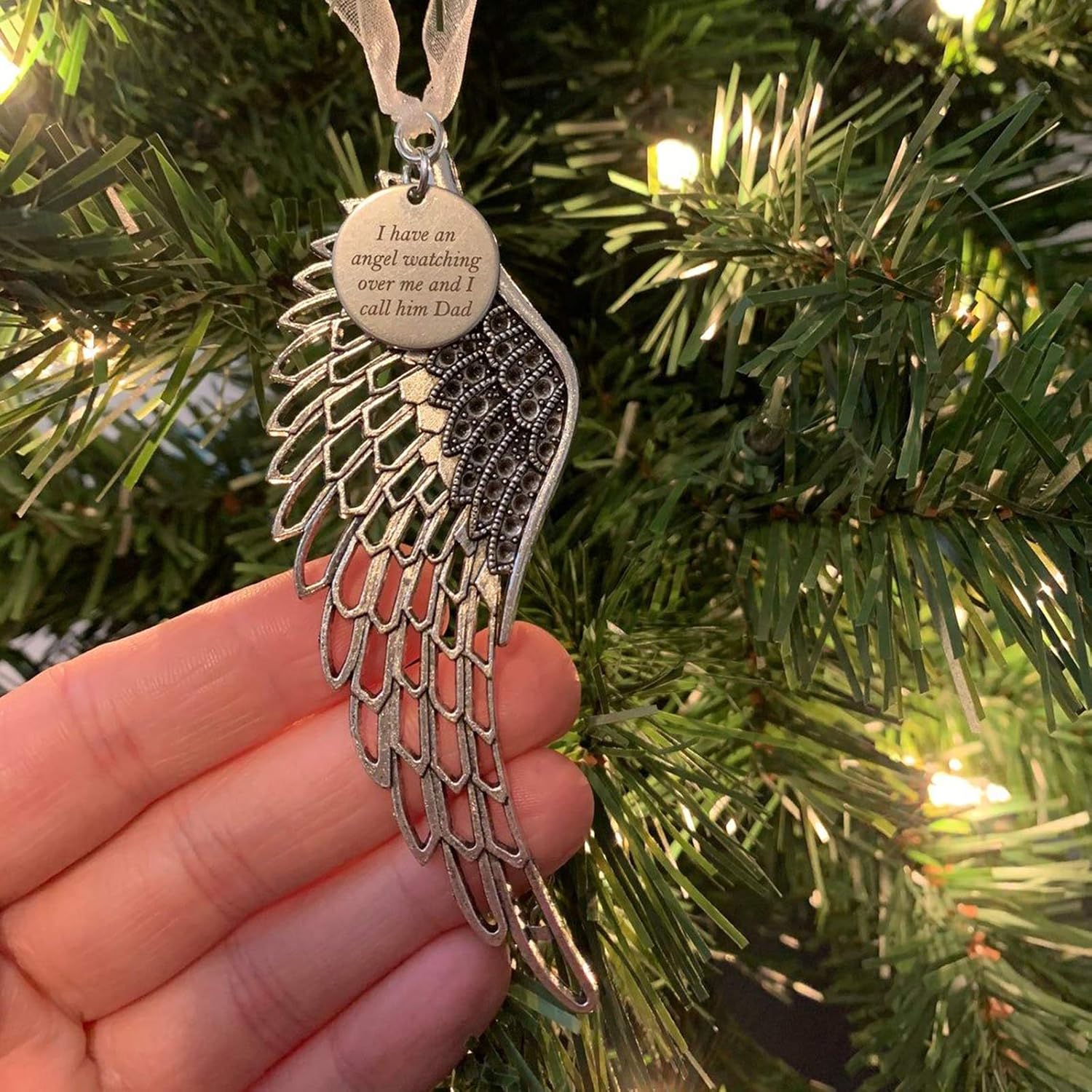 i have an angel in heaven i call him dad ornament
