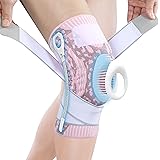 Achiou Knee Compression Sleeve for Knee Pain, Adjustable Knee Brace with Side Stabilizers & Patella Gel Pad, Knee Support Pad