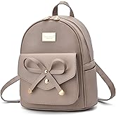 I IHAYNER Girls Bowknot Cute Leather Backpack Mini Backpack Purse for Women