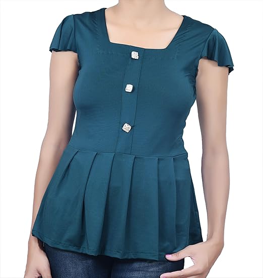 pleated peplum top