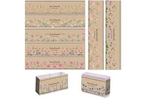 PH PandaHall 90pcs Soap Packaging Paper 9 Styles Soap Wrapper Kraft Paper Texture Soap Wrap Paper Tape Vertical Soap Paper Ta