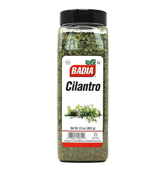 BADIA CILANTRO FLAKES, 3.5 OZ – BRIGHT CITRUS HERB, DRIED CILANTRO LEAF FOR CONVENIENT USE, GLUTEN FREE
