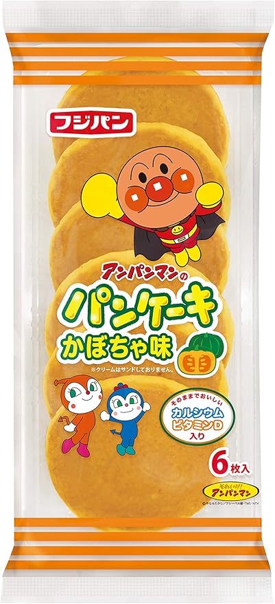 Amazon Co Jp アンパンマンのパンケーキ かぼちゃ味 6枚入 到着日 1日 賞味 消費期限保証 食品 飲料 お酒 Amazon Co Jp アンパンマンのパンケーキ かぼちゃ味 6枚入 到着日 1日 賞味 消費期限保証 食品 飲料 お酒