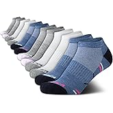 Nautica Womens No Show Socks - 12 Pack Cushioned Moisture Wicking Low Cut Womens Ankle Sock - Breathable Athletic Women Socks