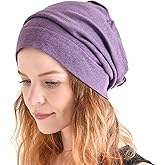 CHARM Mens Slouch Beanie Hat - Womens Organic Cotton Hipster Chemo Slouchy Cap