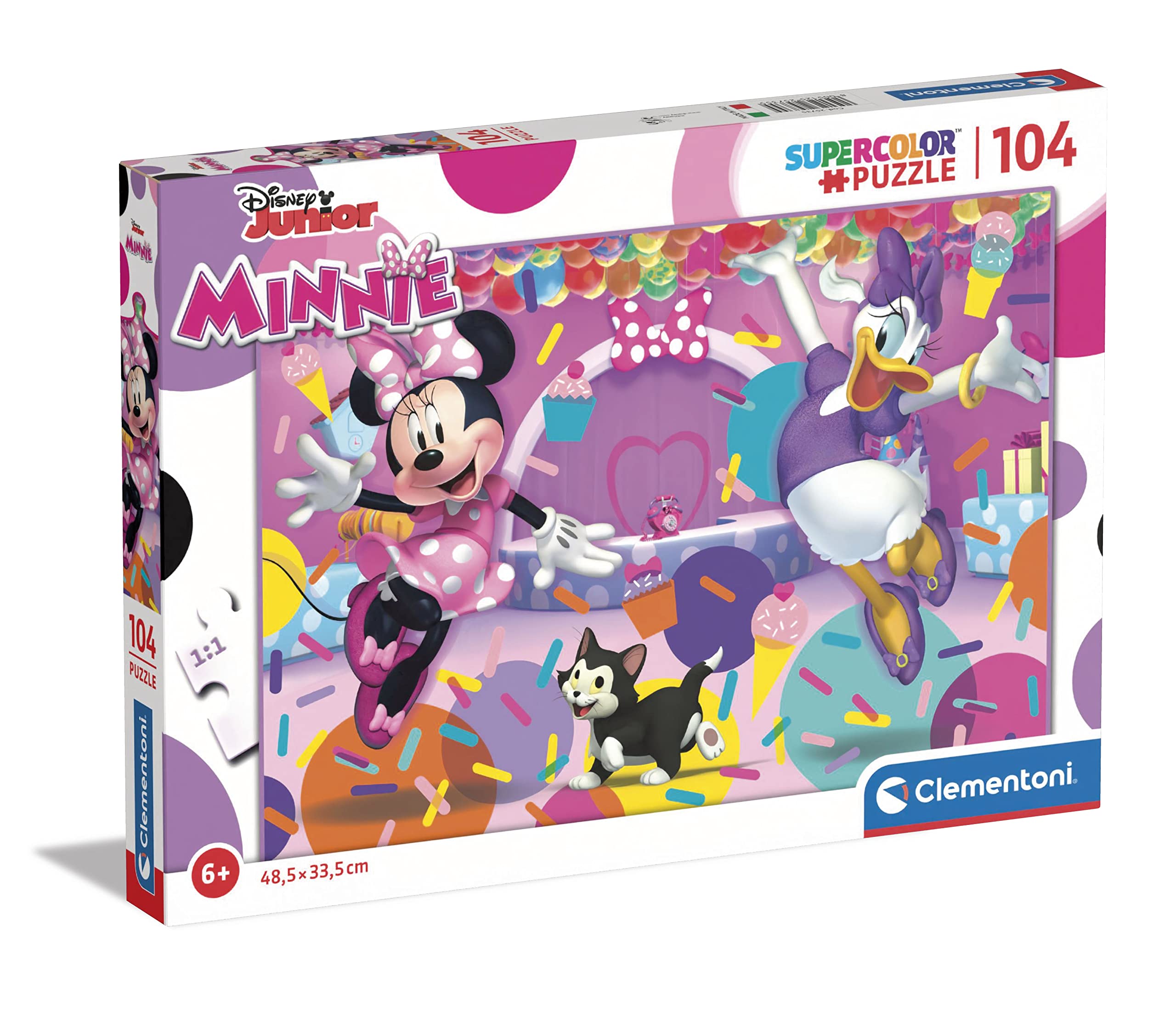 Clementoni - 25735 - Supercolor Puzzle Disney Minnie - 104 Pieces - Jigsaw Puzzle For Kids Age 6