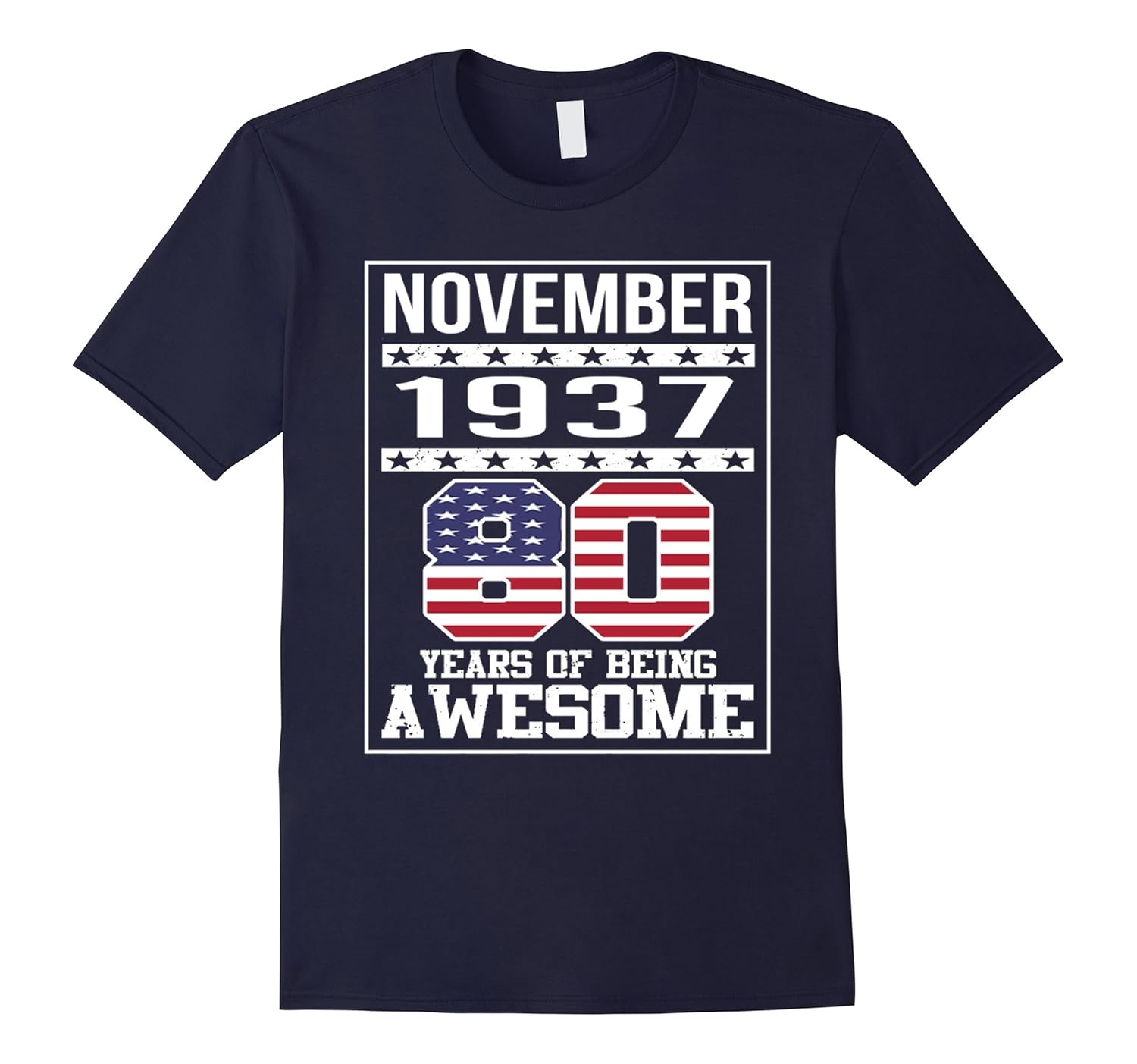 80th Birthday Gifts November 1937 - 80 Yrs old B-day T Shirt-Rose