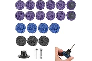Sanding Disc Set 22 Pieces 2 Inch CSD Nylon Surface Conditioning Discs with Holder and Metal Shanks for Rust Paint Adhesive R