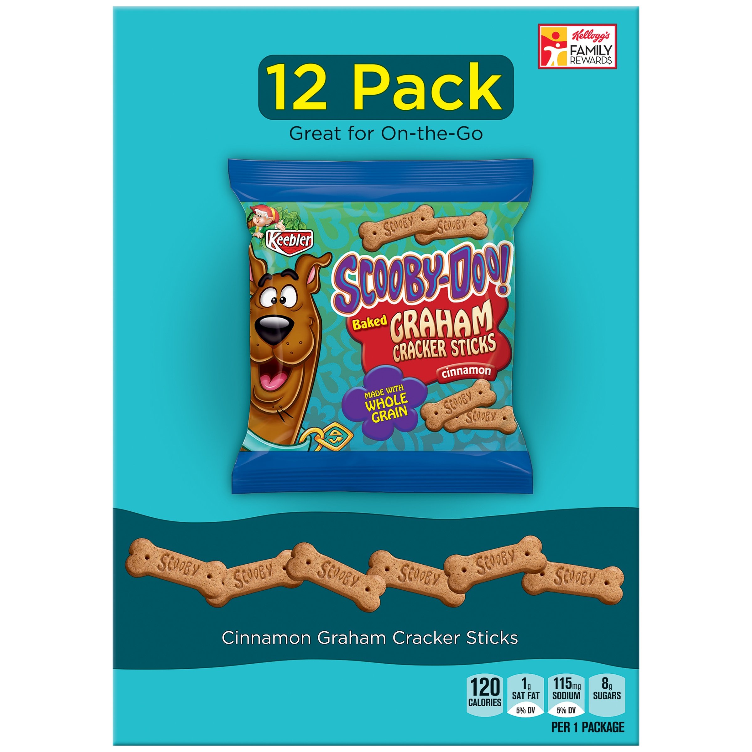 Keebler ScoobyDoo! Baked Cinnamon Graham Cracker Sticks, 12 Ounce