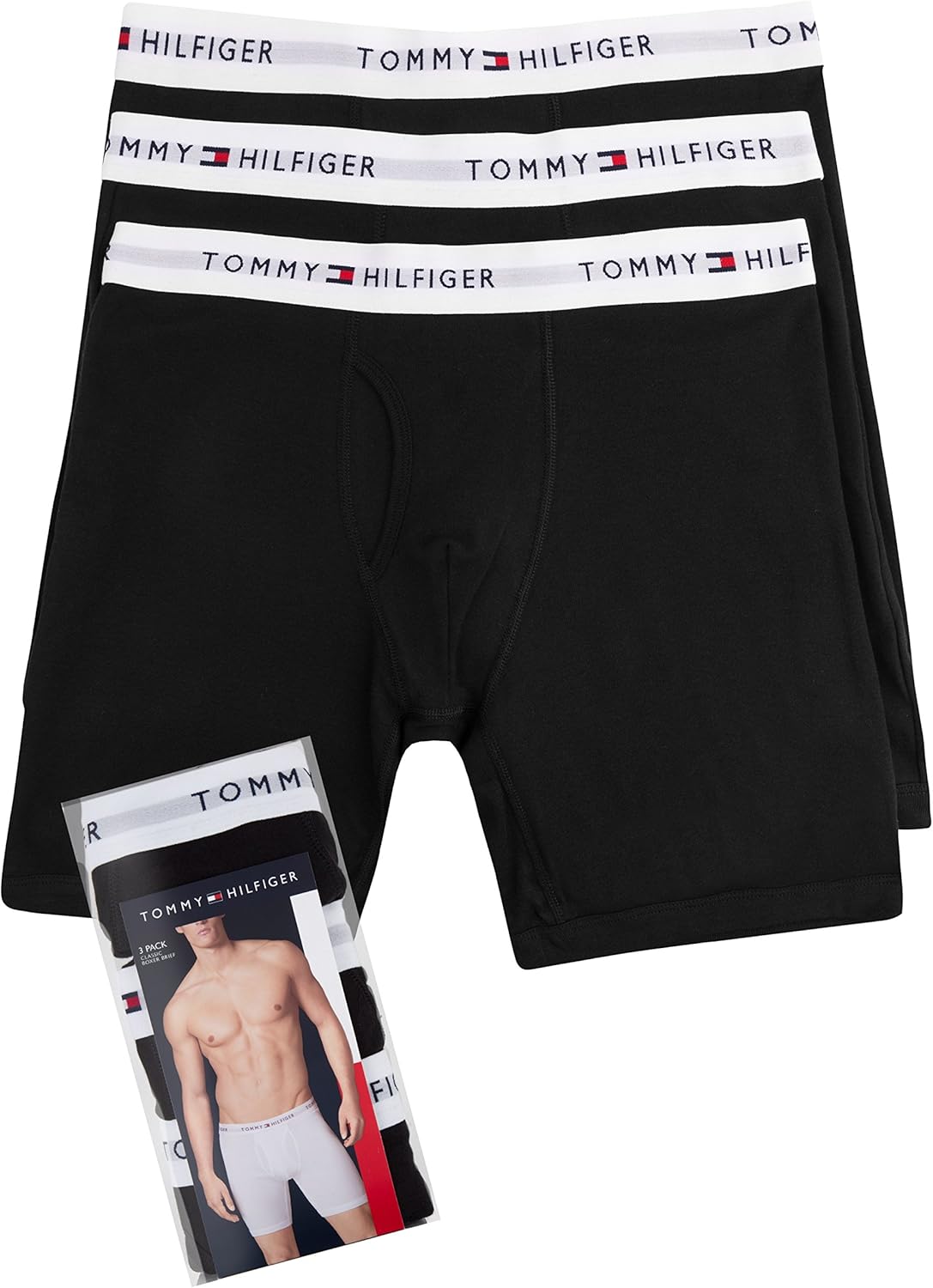 Tommy Hilfiger Men's Underwear Multipack Cotton Classics Boxer Briefs at  Men’s Clothing store