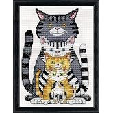 Design Works Crafts Cat Family Counted Cross Stitch Kit, Various