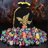 QMAY Polyhedral Dice Set 245 Pieces 35x7 D20 D12 D10 D8 D6 D4 Acrylic view 4